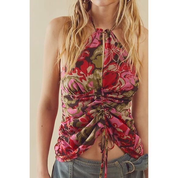 New Free  People Kyle Printed Top Size M - Picture 2 of 9